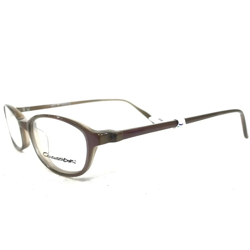 Conquistador AJ13 08 Eyeglasses Frames Purple Brown Oval Full Rim 45-18-140